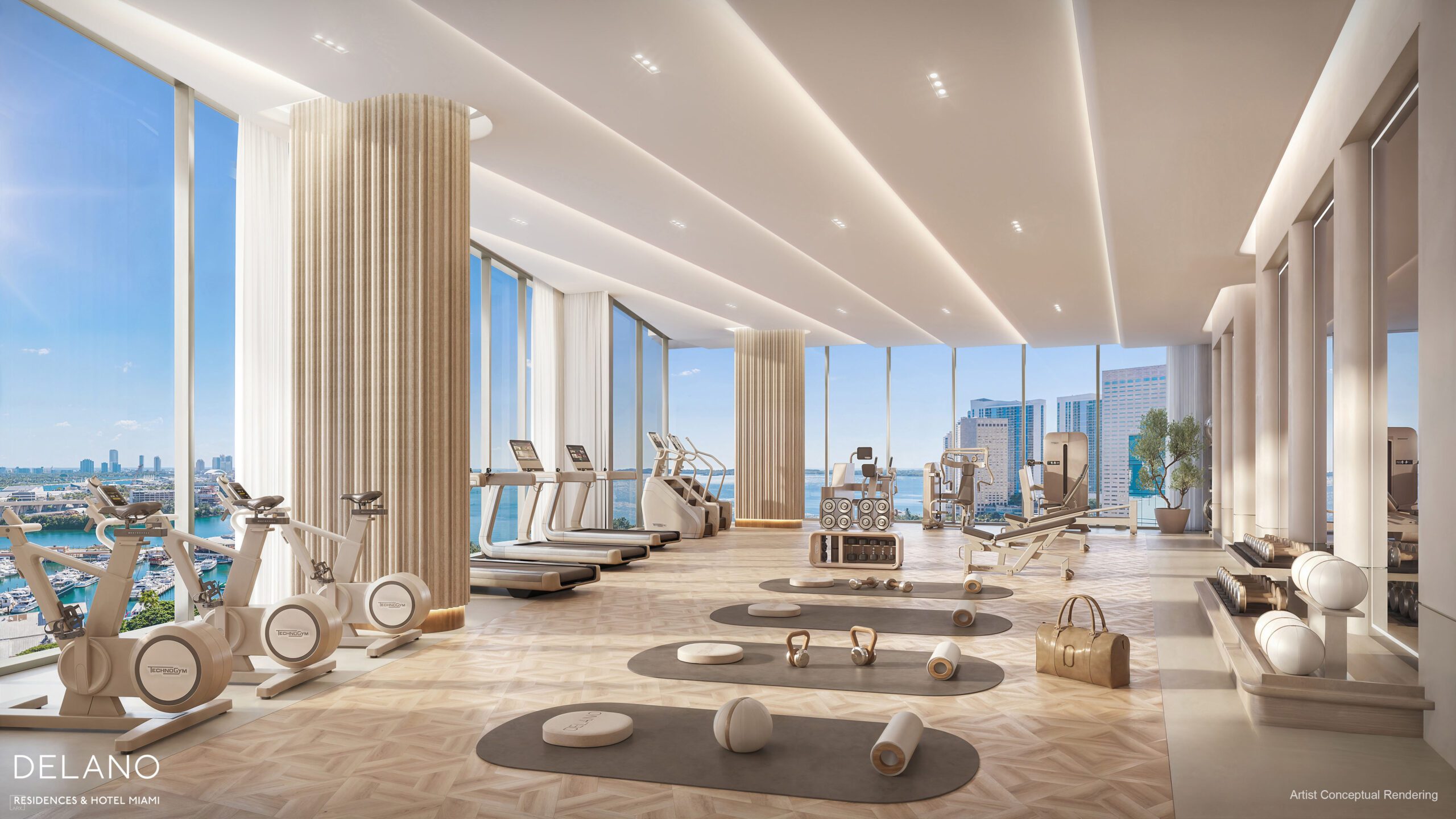Gimnasio de Delano Residences Miami