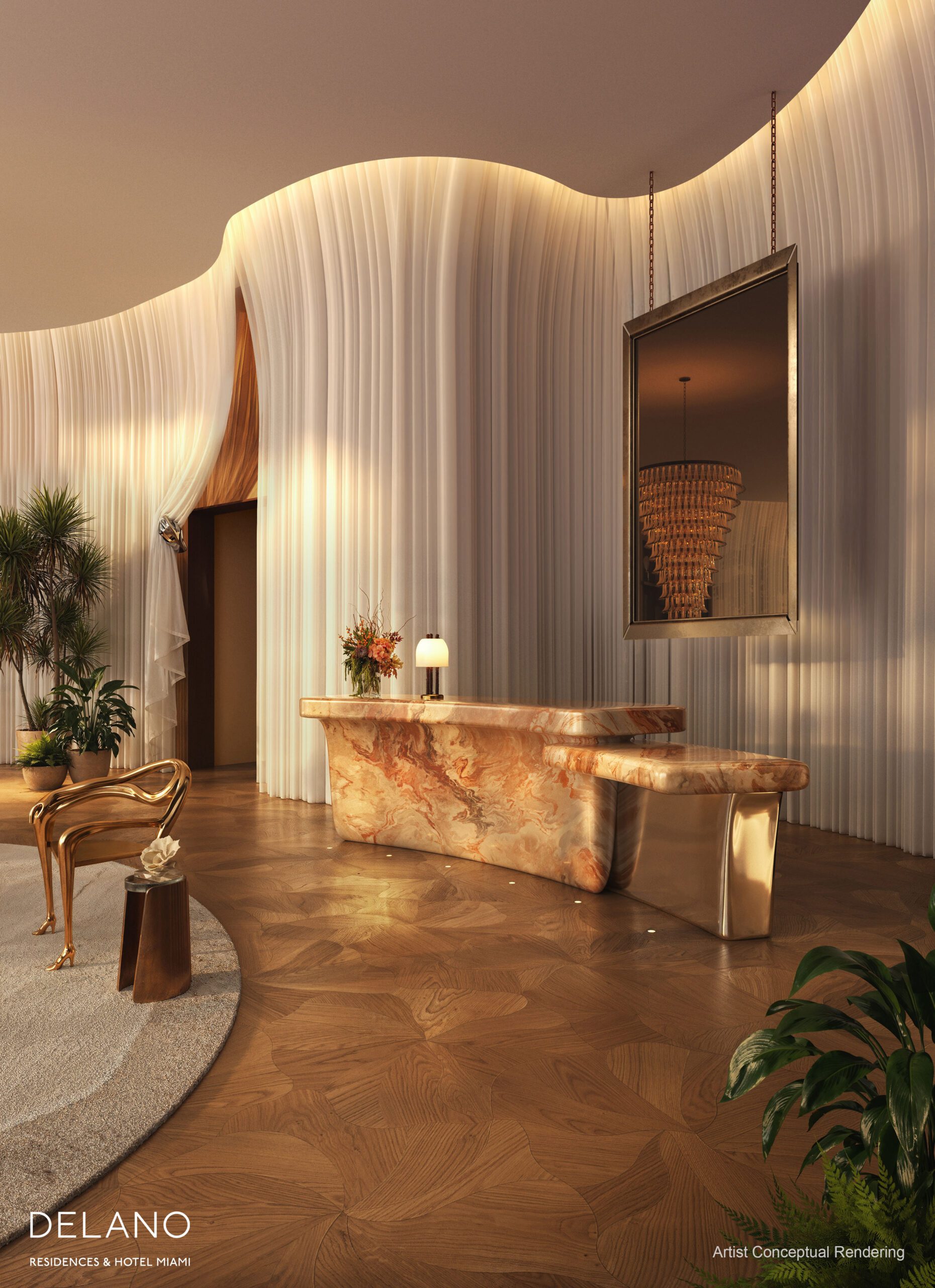 Lobby de Delano Residences Miami